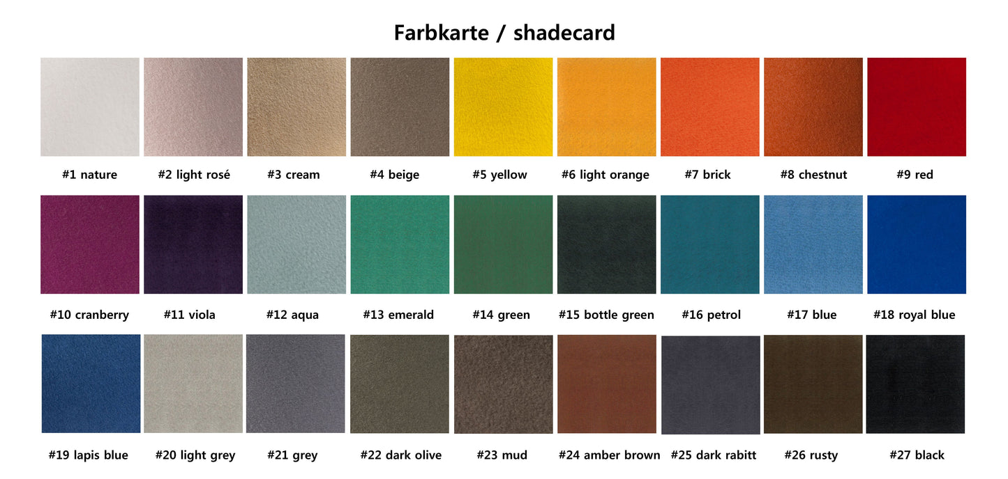 Farbkarte, Hutmacherei, Modistin, Hüte, handgemacht