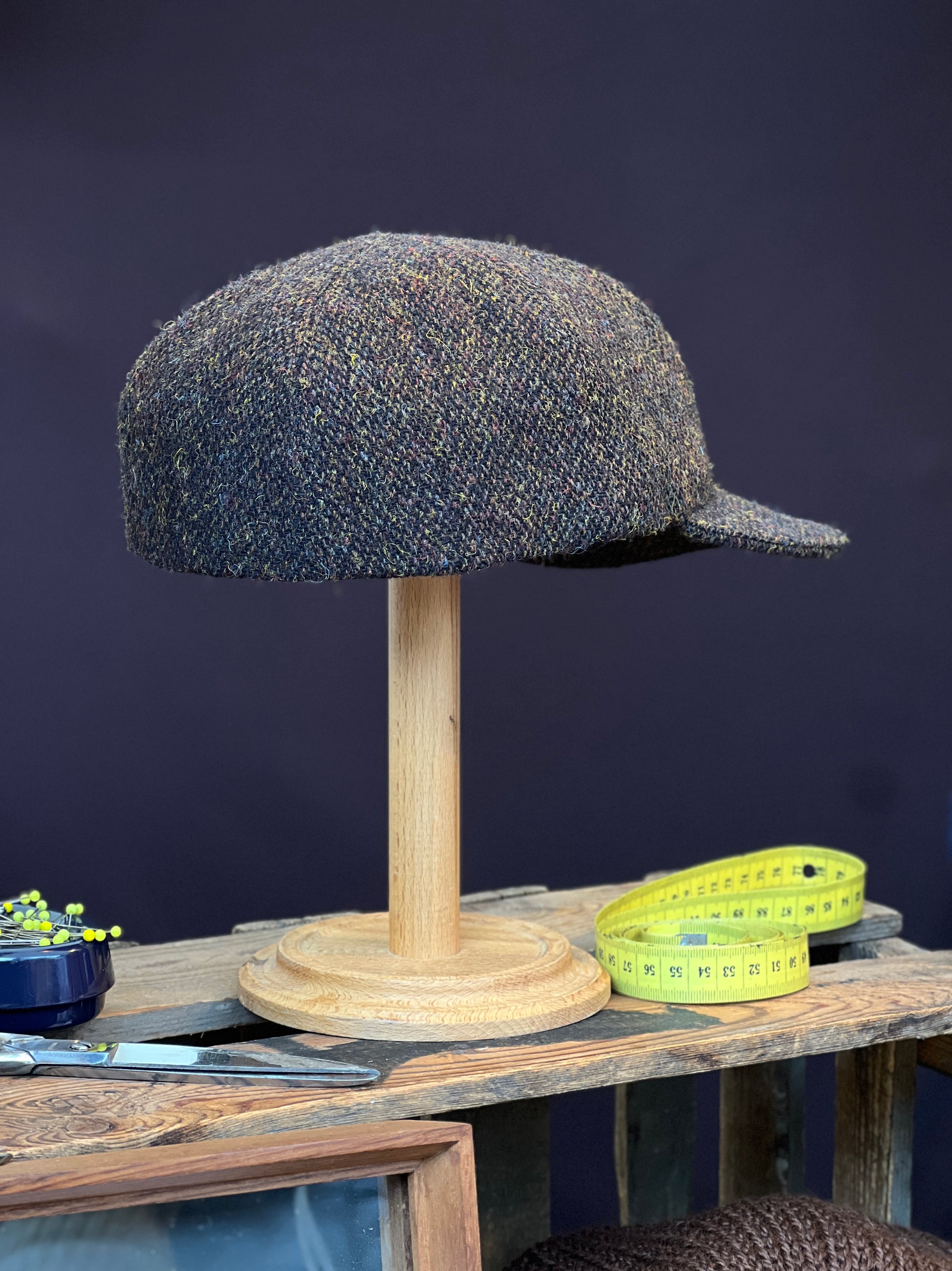 Studio Bosche Basecap Ari Harris Tweed Braun Seite Rechts