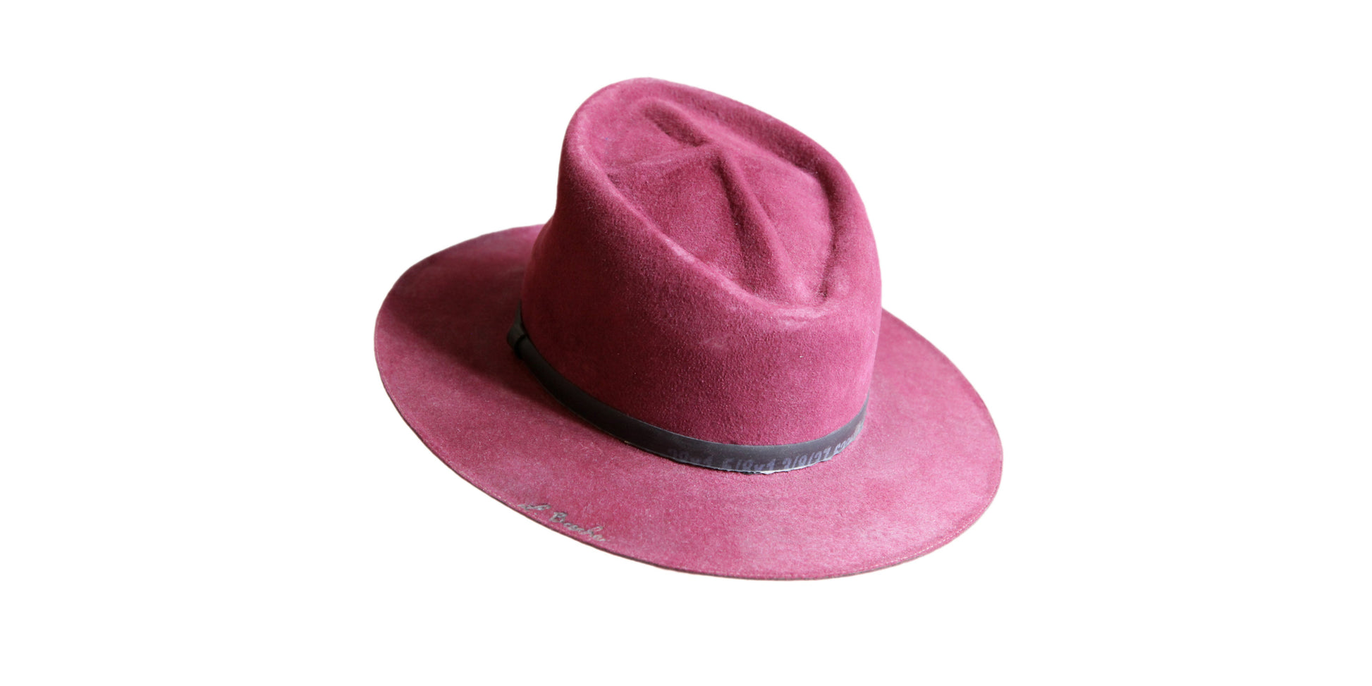 Fedora, bordeaux, Filz, Haarfilz, Hut, Hüte, handgemacht