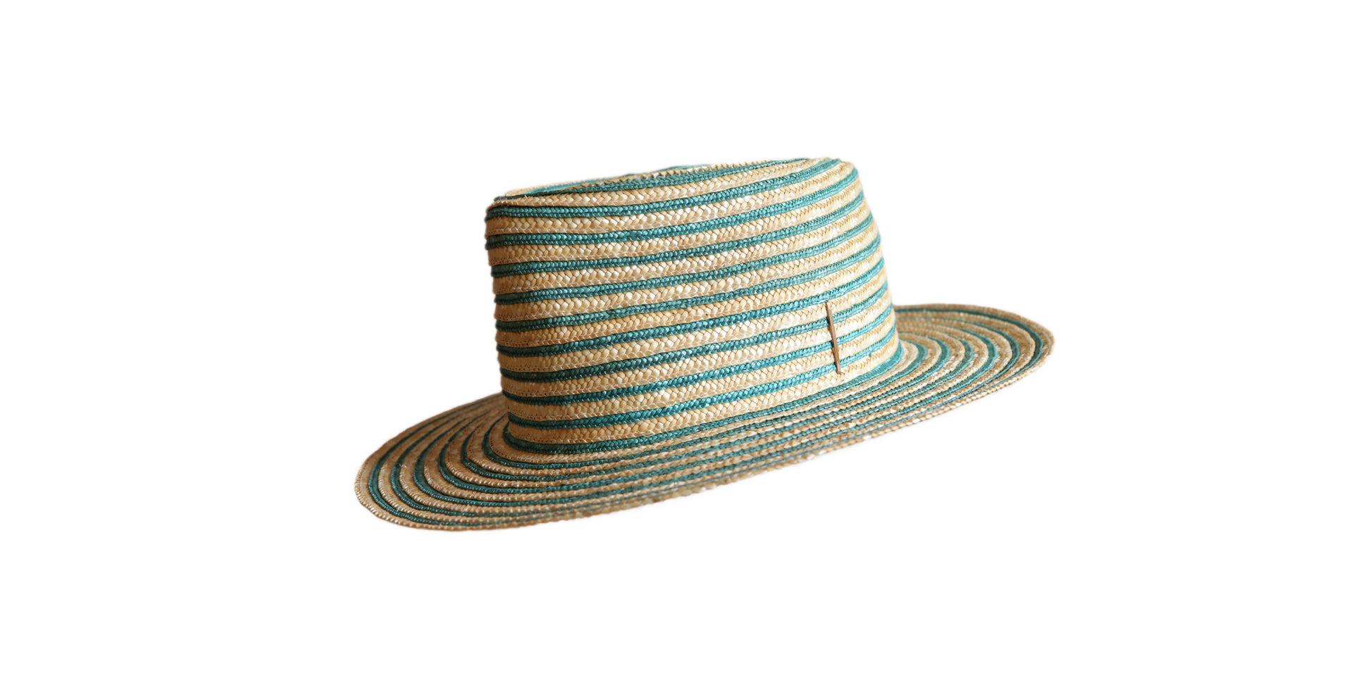 Fedora, Stroh, zweifarbig, Weizenstroh, Hut, handgefertigt