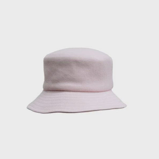 Hut kaufen Mütze kaufen handgemachten Fischerhut Buckethat aus rosafarbener Wolle kaufen 