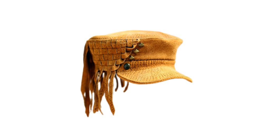 Elbsegler, Prinz Heinrich Mütze, Schiffermütze, Leder, Upcycling, handgefertigt, handgemacht, Hutmacherei