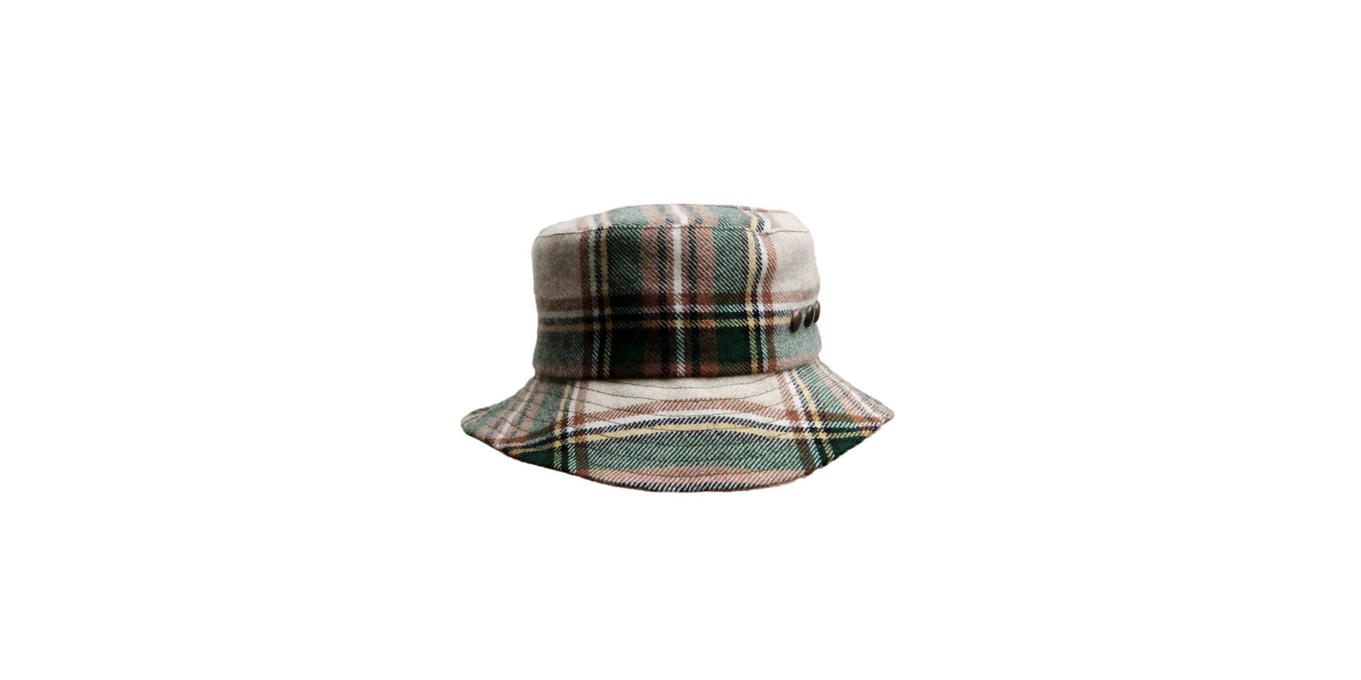 Fischerhut kaufen, Buckethat, Topfhut, Glocke, Schottenkaro, Wolle, handgemacht, handgefertigt