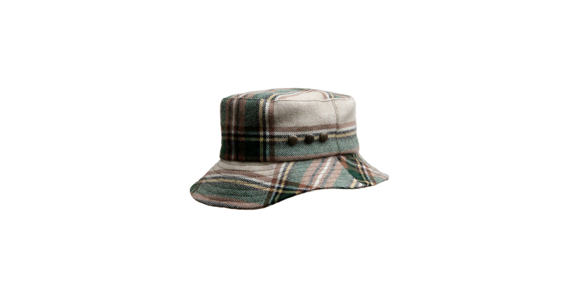 Fischerhut kaufen, Buckethat, Topfhut, Glocke, Schottenkaro, Wolle, handgemacht, handgefertigt