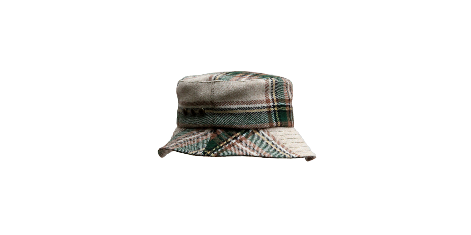 Fischerhut kaufen, Buckethat, Topfhut, Glocke, Schottenkaro, Wolle, handgemacht, handgefertigt