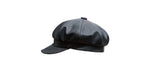 Mütze kaufen, Hut kaufen, Ballonmütze, schwarz, Kunstleder, handgemacht, Lydia Bosche